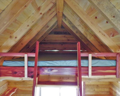 king size bed in loft